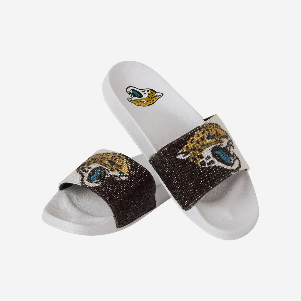 FOCO Big Logo Shimmer Slide Women's Large 4