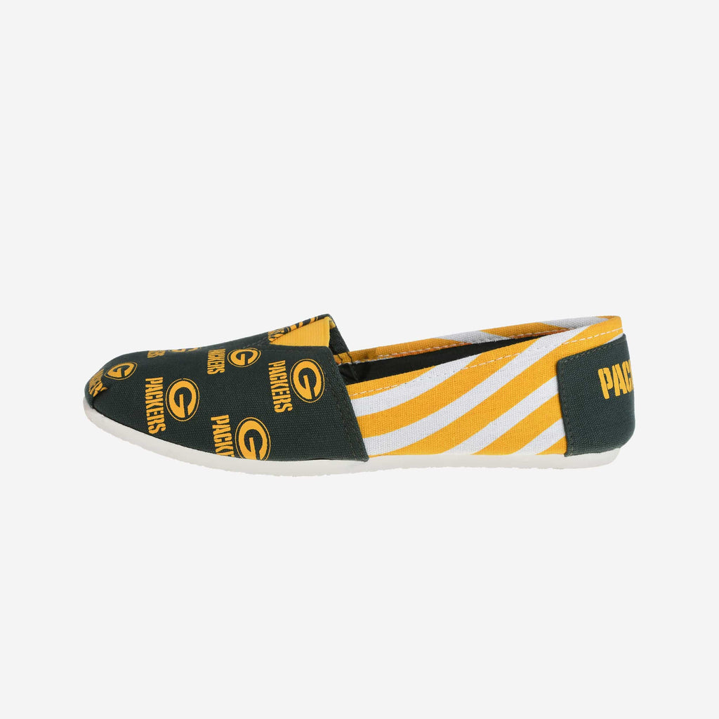 FOCO Stripe Canvas Shoe Green Women's M 2
