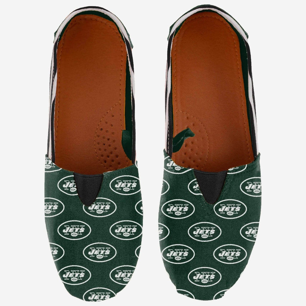 FOCO New York Jets Stripe Canvas Shoe Women Size S 3