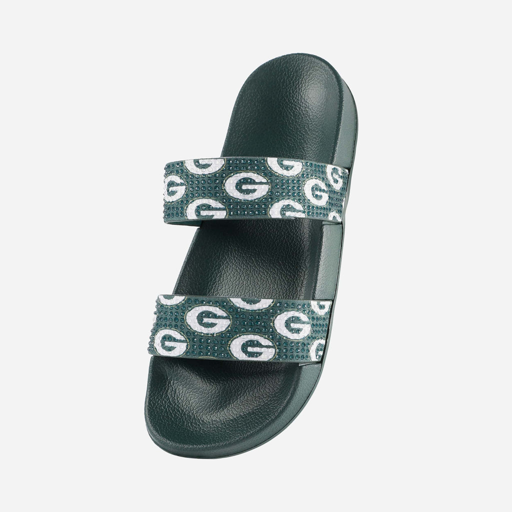 FOCO Double Strap Shimmer Sandal Green L 3