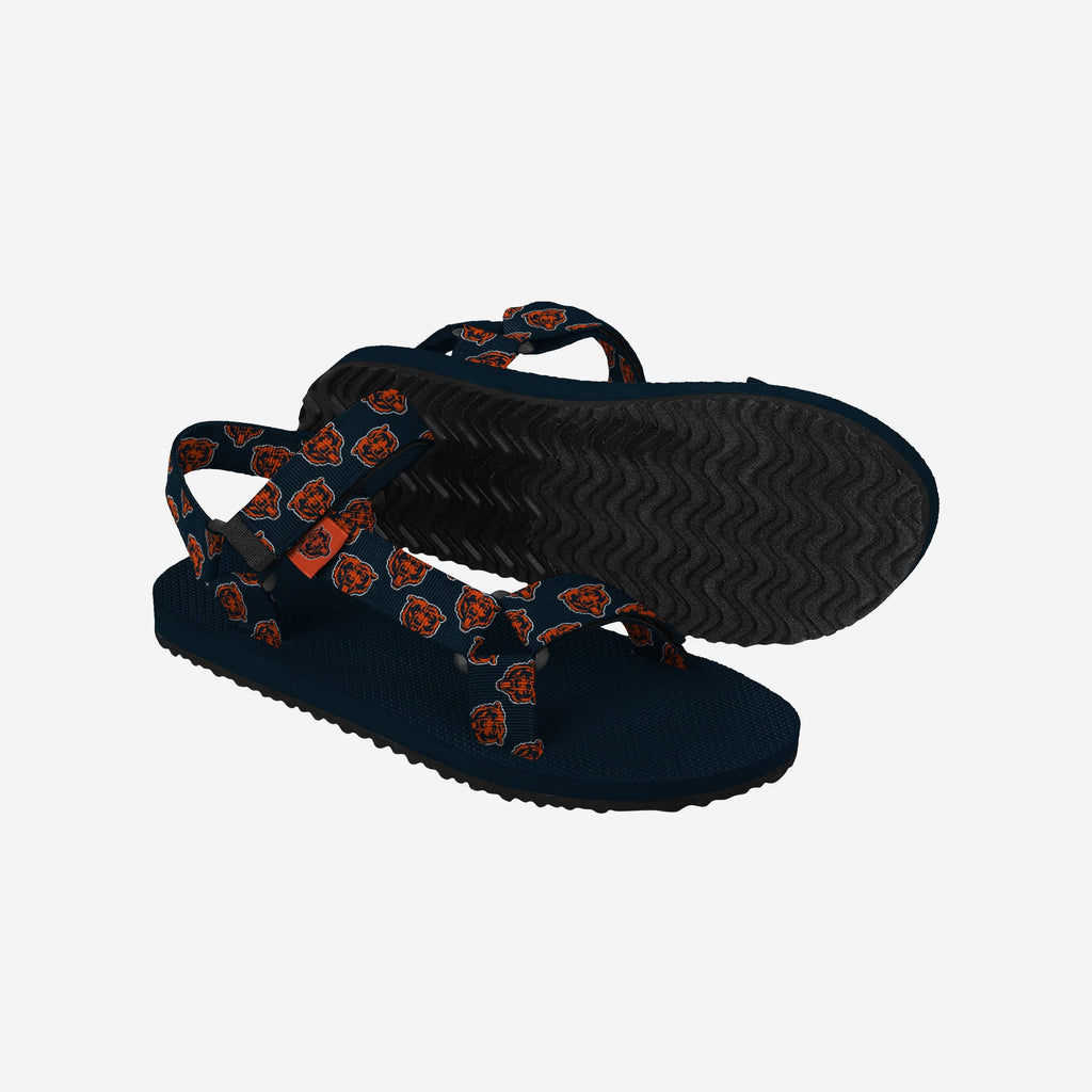 FOCO Chicago Bears Repeat Logo Strap Sandal Women L 4