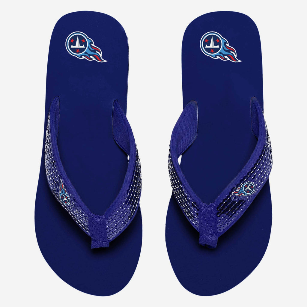 FOCO Sequin Flip Flop Blue L 3