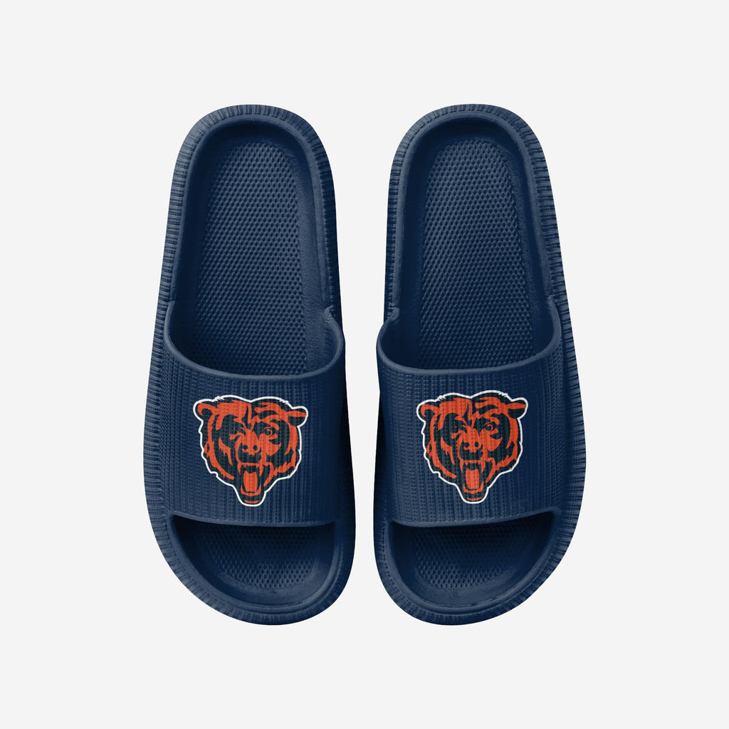 FOCO Chicago Bears Team Color Pillow Slide Women's Large Navy/Orange 2