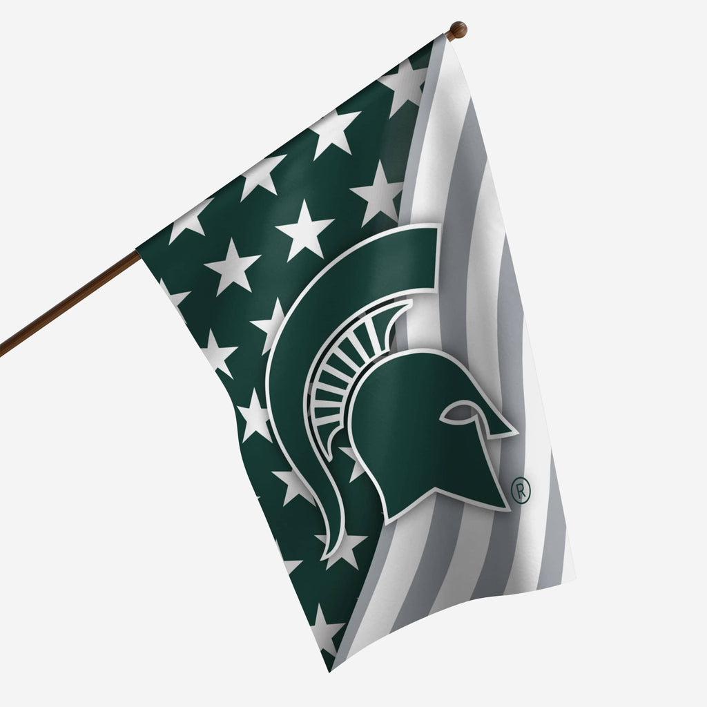 FOCO Michigan State Spartans Americana Vertical Flag 2