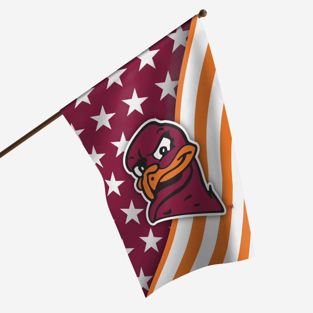 Virginia Tech Hokies Americana Vertical Flag FOCO - FOCO.com