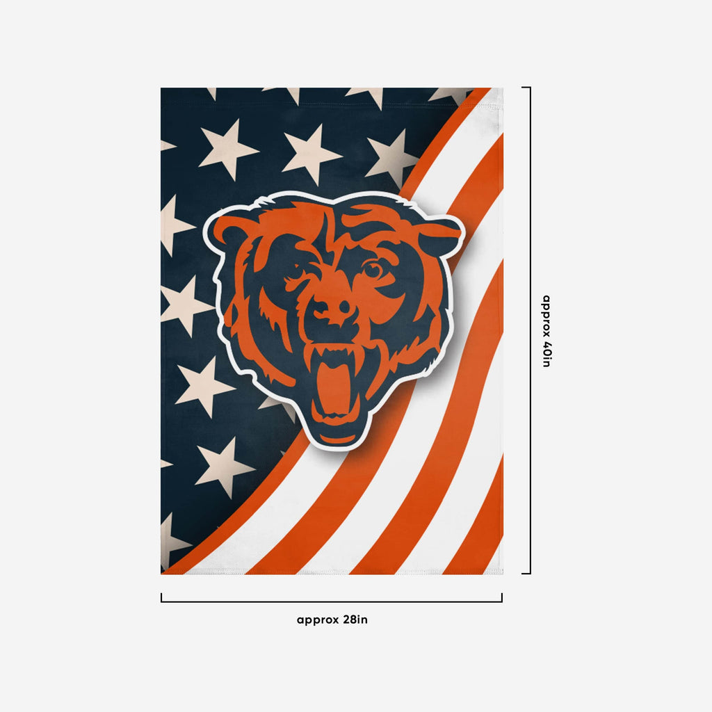 FOCO Chicago Bears Americana Vertical Flag Multicolor 40x28in 4