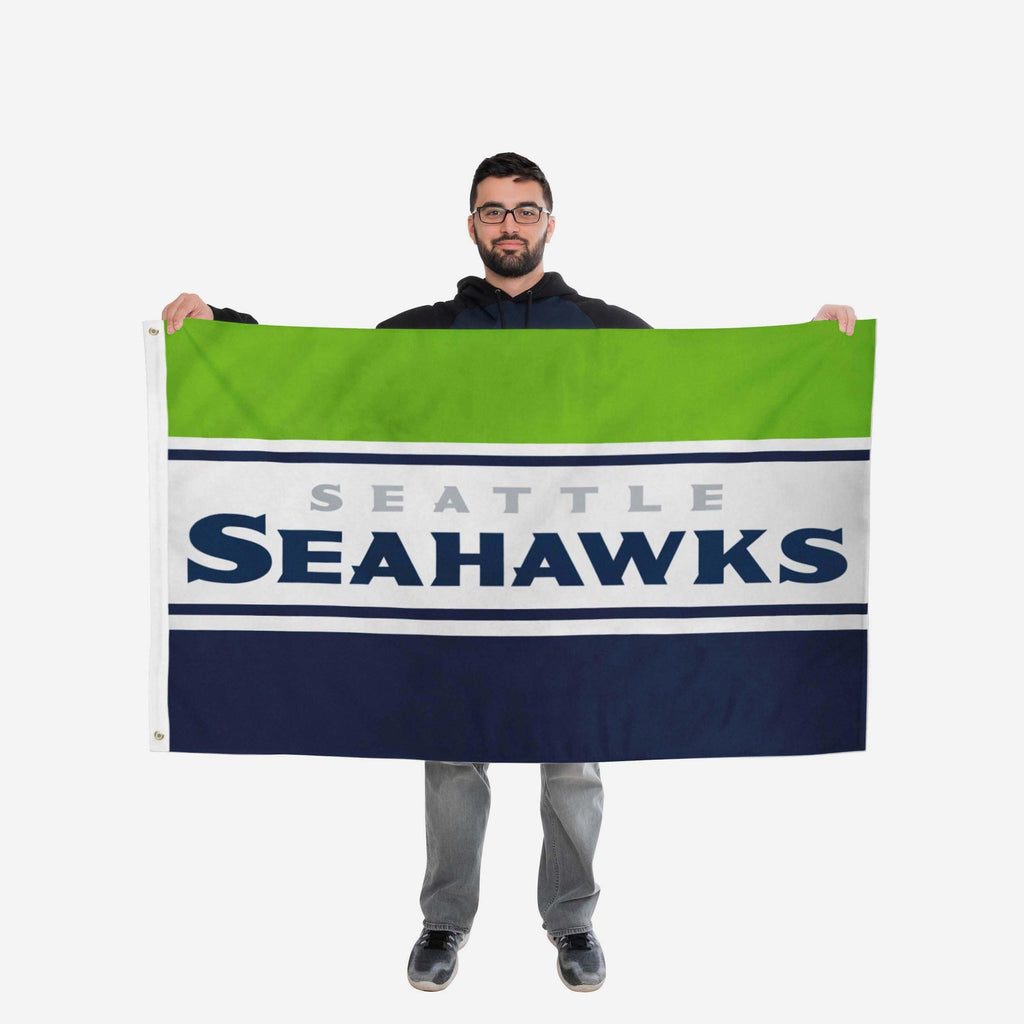 FOCO Seattle Seahawks Horizontal Flag 3