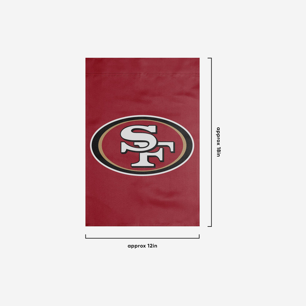 San Francisco 49ers Holiday Snow Garden Flag - Double Sided Winter Team Banner 12.5x18 Inch