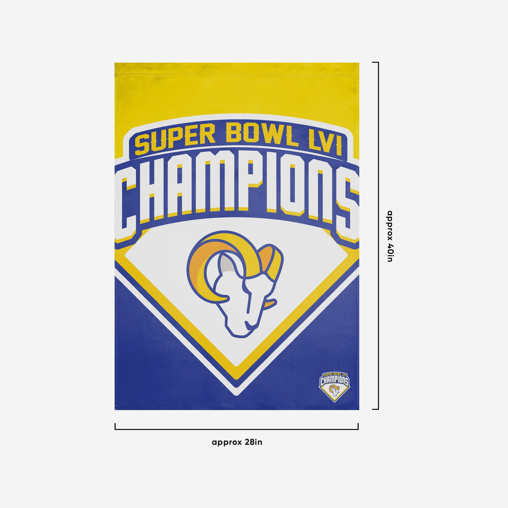 FOCO Los Angeles Rams Super Bowl LVI Champions Vertical Flag 4
