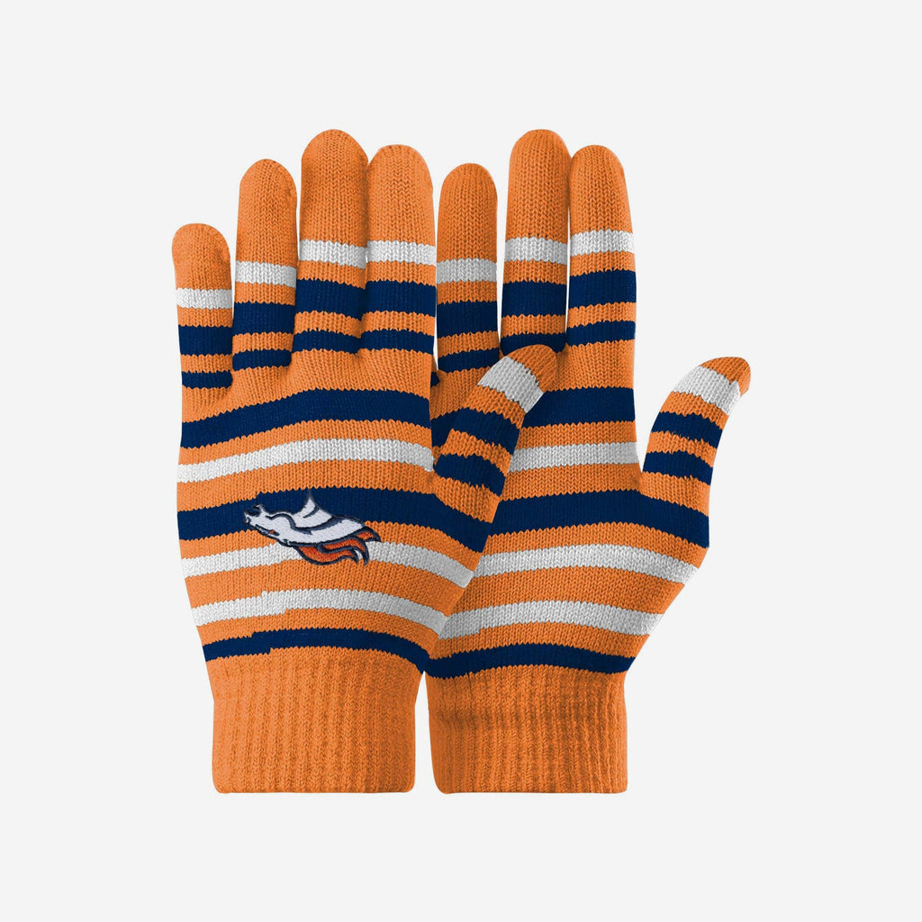Denver Broncos Stripe Finger Stretch Glove FOCO