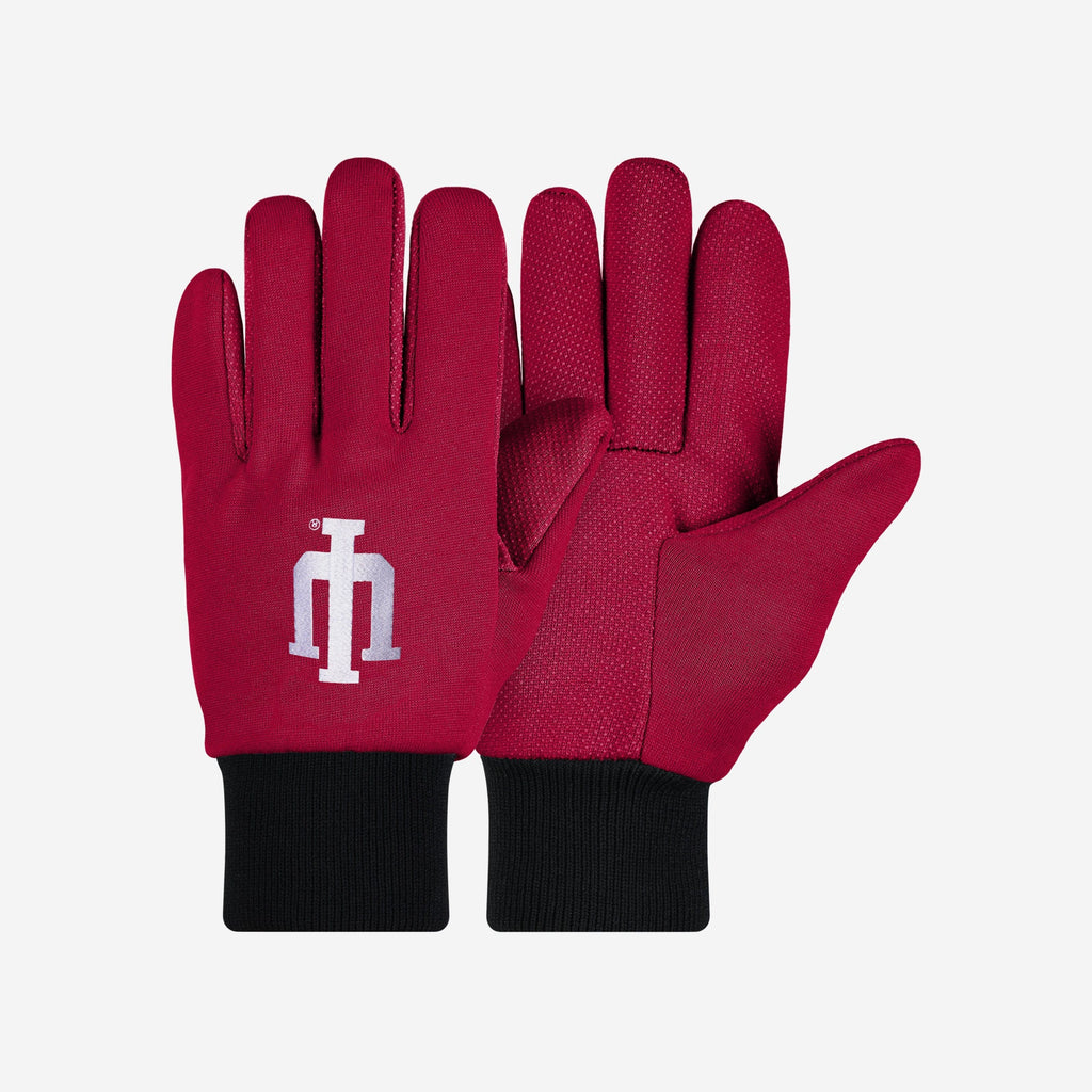Indiana Hoosiers Colored Palm Utility Gloves FOCO - FOCO.com