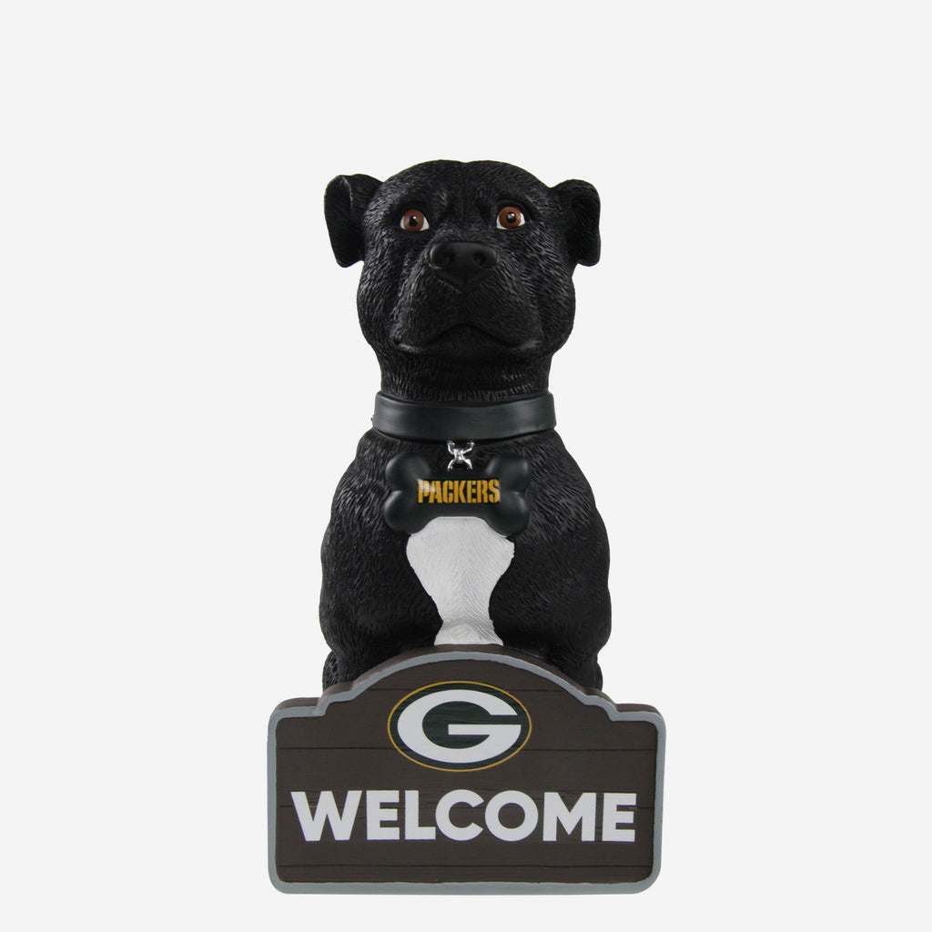 FOCO Green Bay Packers American Staffordshire Terrier Statue 2
