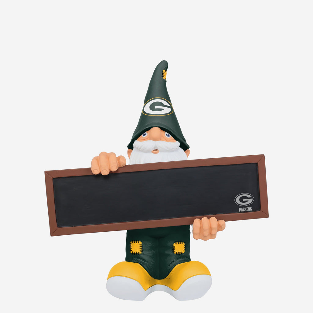 FOCO Chalkboard Sign Gnome Green Bay Packers 2