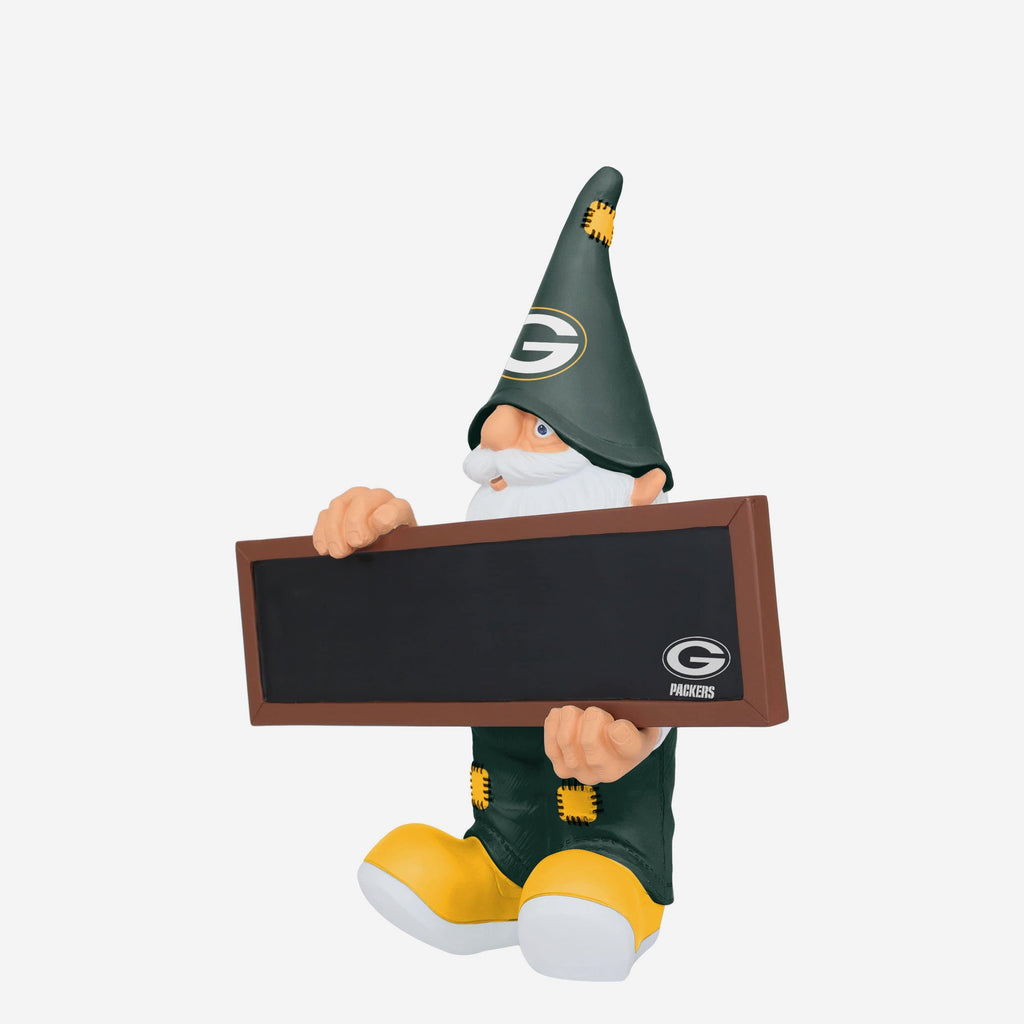 FOCO Chalkboard Sign Gnome Green Bay Packers 3