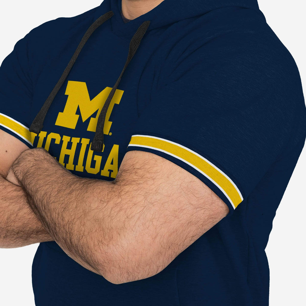 FOCO Michigan Wolverines Sweat à Capuche Manches Courtes - Homme L 4