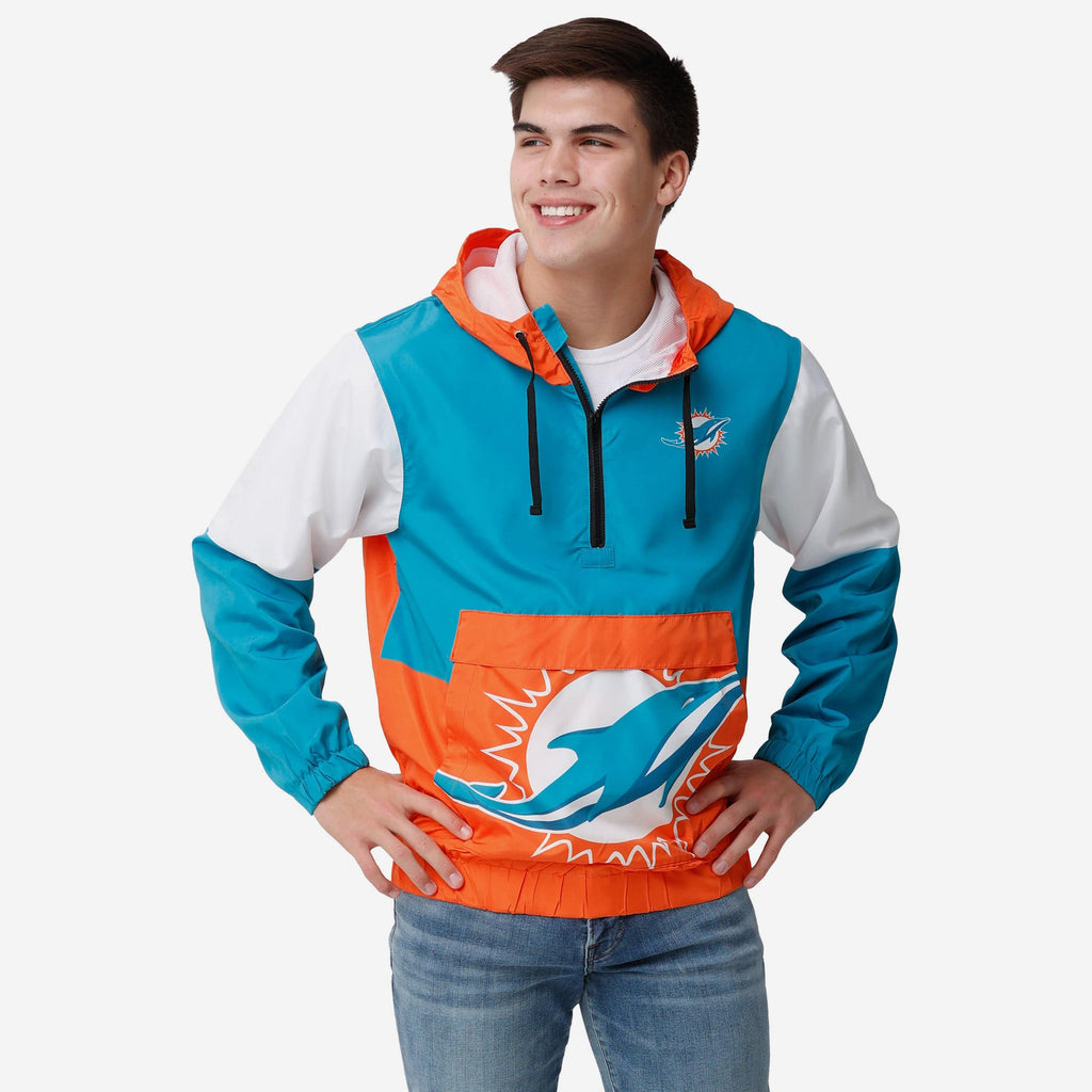 FOCO Miami Dolphins Warm-Up Windbreaker Blue XL Men 2