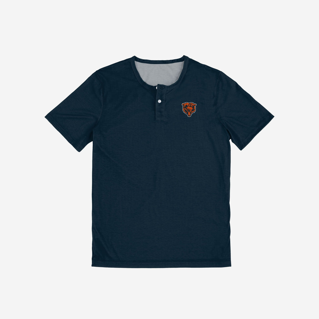 FOCO Chicago Bears Solid Team Logo Henley Blue L 4