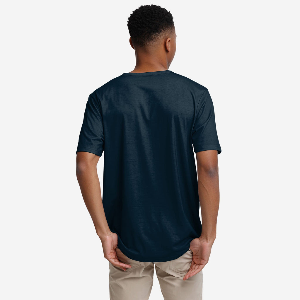 FOCO Chicago Bears Solid Team Logo Henley Blue L 3