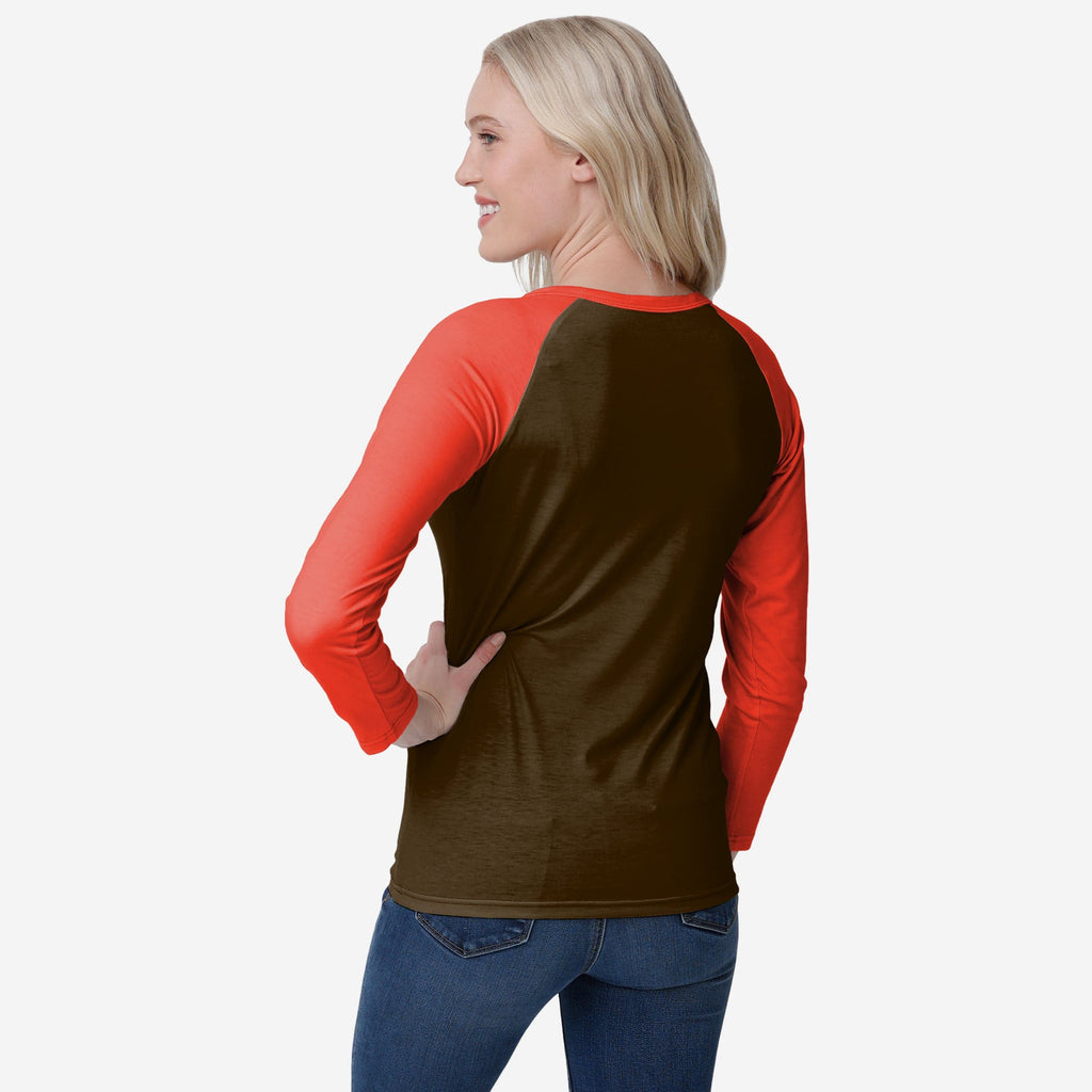 Henley à manches longues FOCO Cleveland Browns Big Wordmark 3