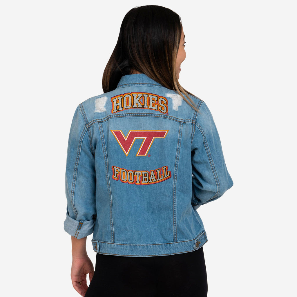 FOCO Virginia Tech Hokies Denim Days Jacket Blue L 3