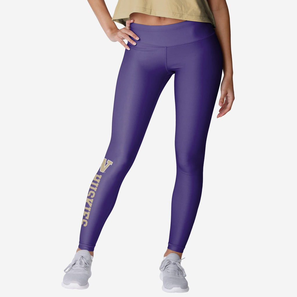 FOCO Washington Huskies Solid Wordmark Legging Purple L 2