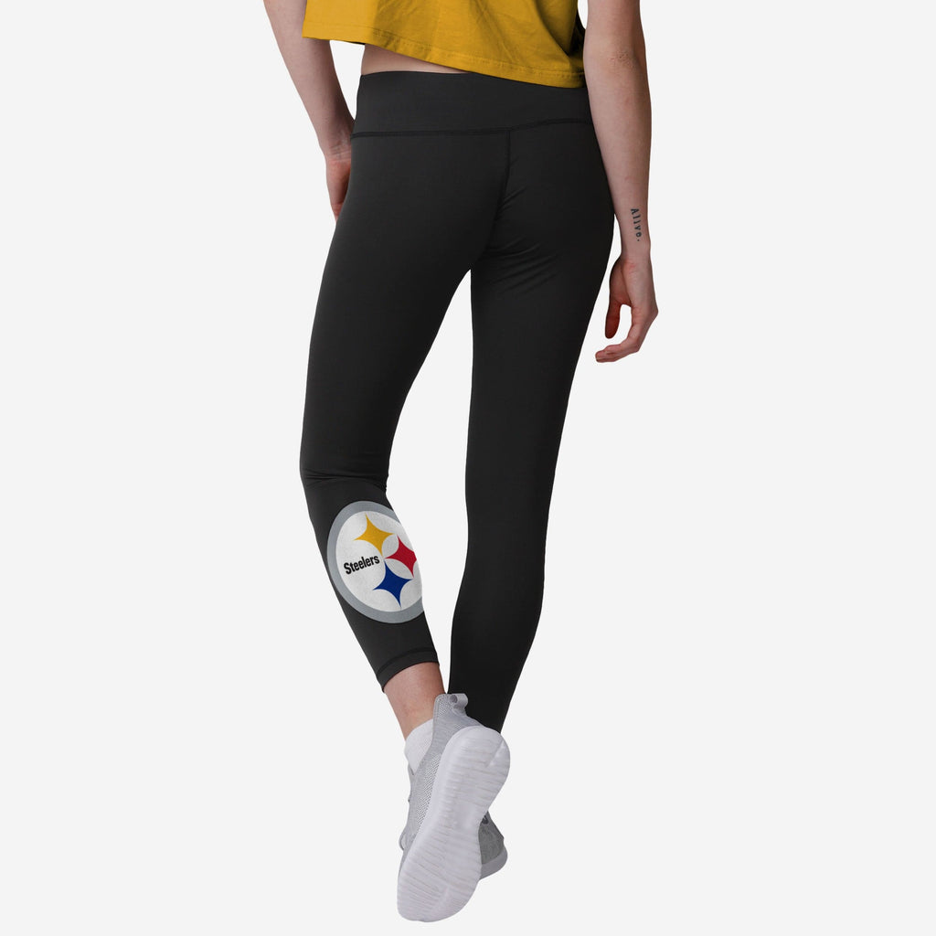 Pittsburgh Steelers Womens Calf Logo Black Legging FOCO