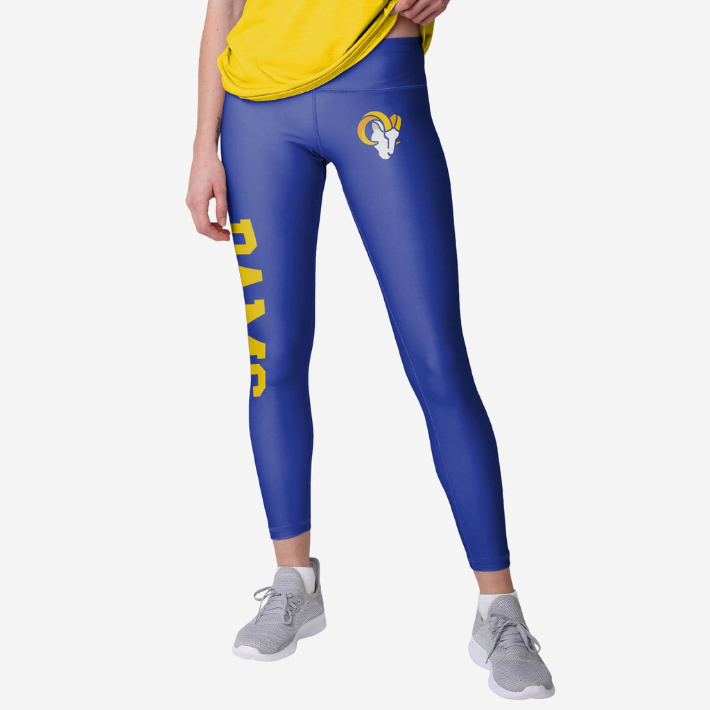 FOCO Los Angeles Rams Solid Big Wordmark Legging Blue XL 2