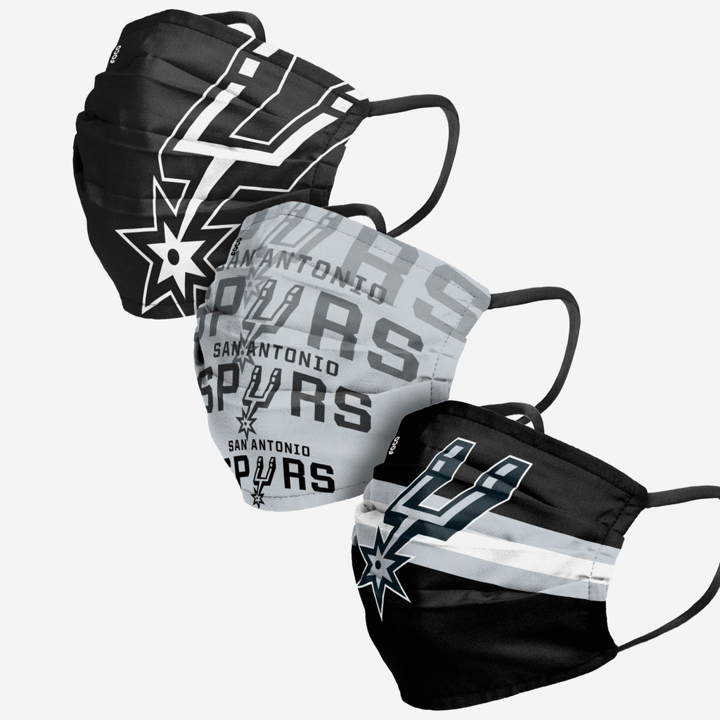 San Antonio Spurs Matchday 3 Pack Face Cover FOCO Adult - FOCO.com