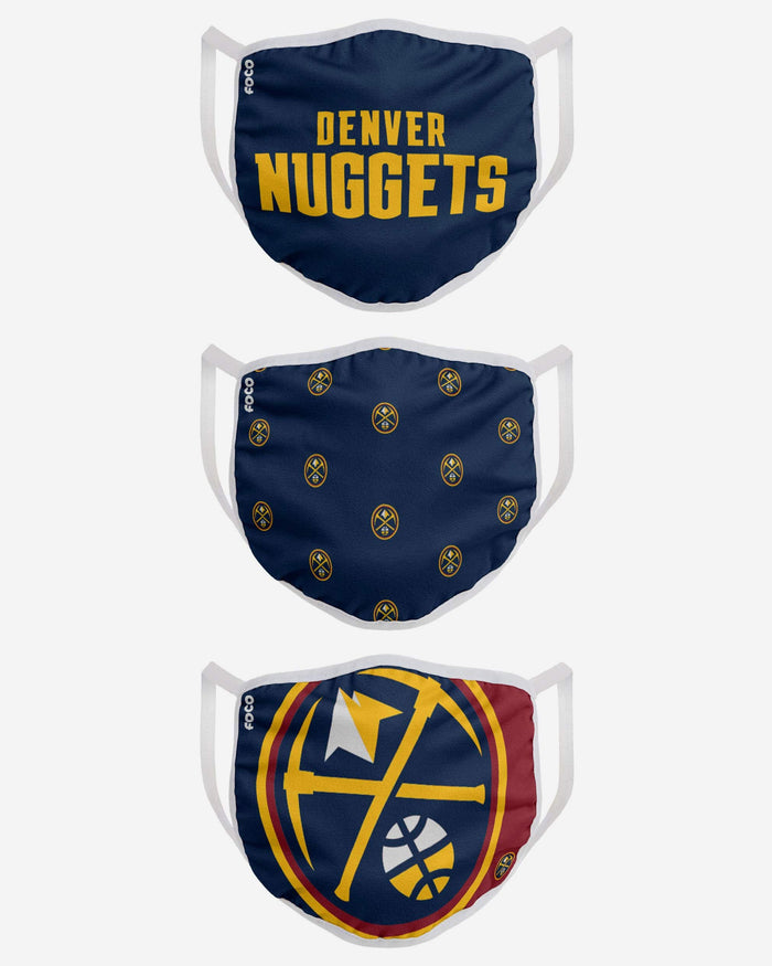 Denver Nuggets 3 Pack Face Cover FOCO - FOCO.com