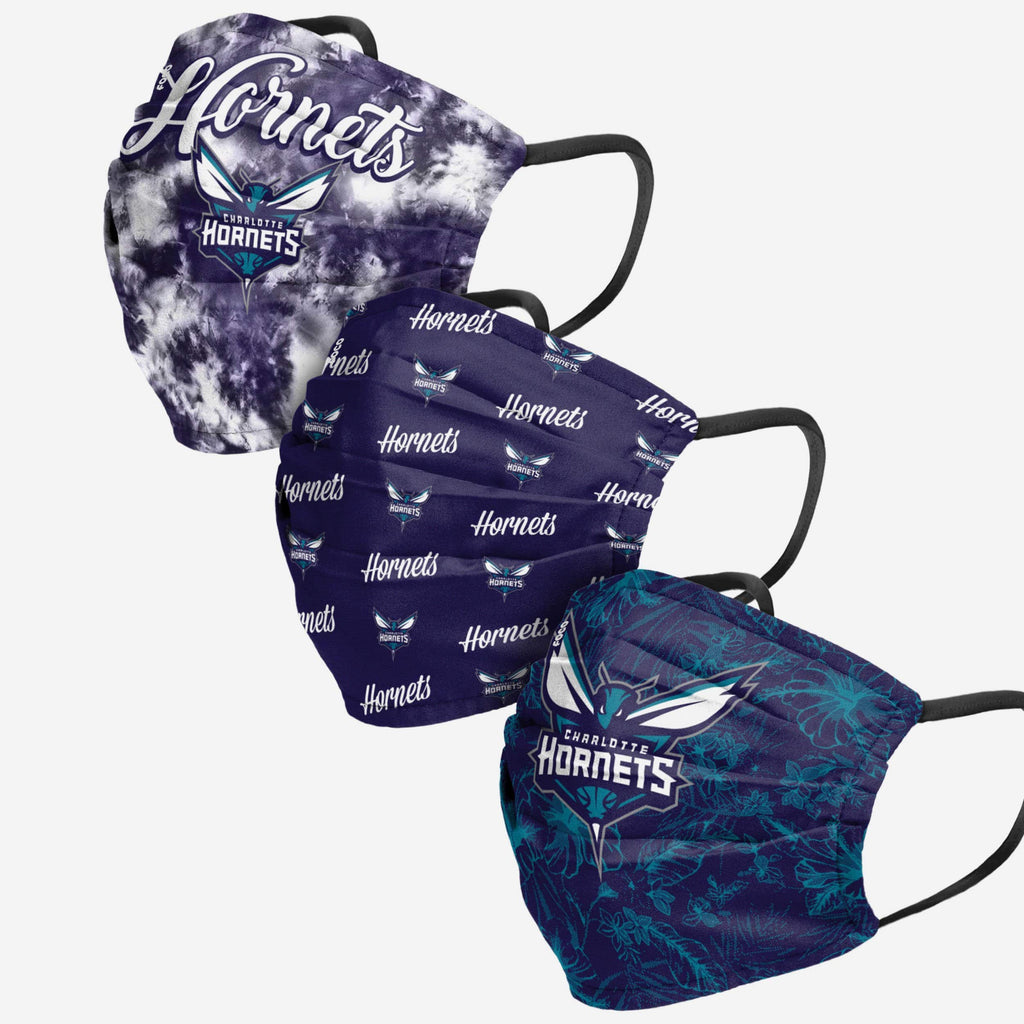 FOCO Charlotte Hornets Matchday Face Cover 3 Pack 2