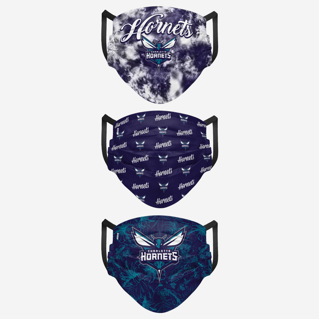 FOCO Charlotte Hornets Matchday Face Cover 3 Pack 3