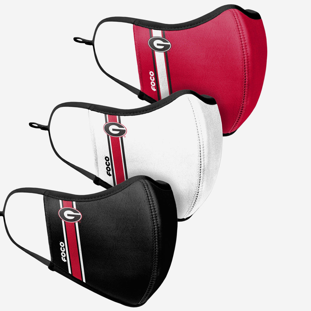 FOCO Georgia Bulldogs Sport Face Cover 3 Pack Unisex 4