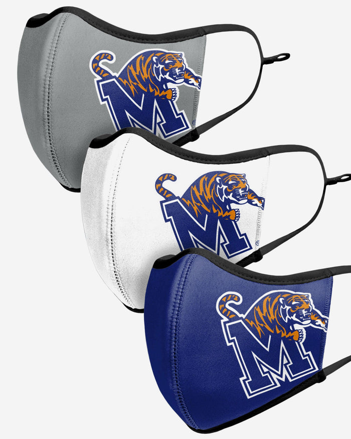 Memphis Tigers Sport 3 Pack Face Cover FOCO - FOCO.com