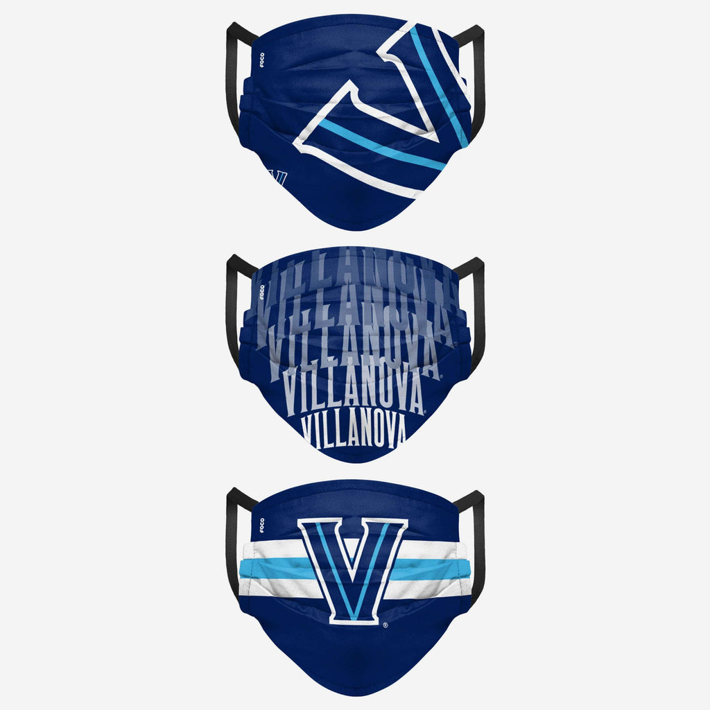 FOCO Villanova Wildcats Matchday Face Cover 3 Pack Men 3