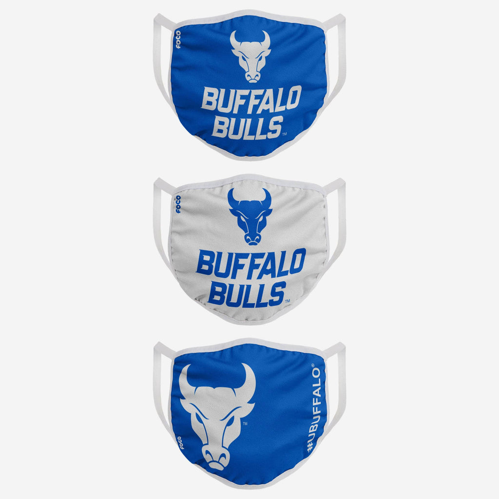 FOCO Buffalo Bulls Gesichtsmaske 3er-Pack Unisex 3