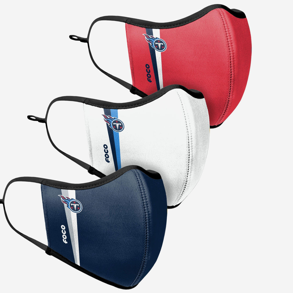FOCO Tennessee Titans Face Cover 3 Pack Unisex 4