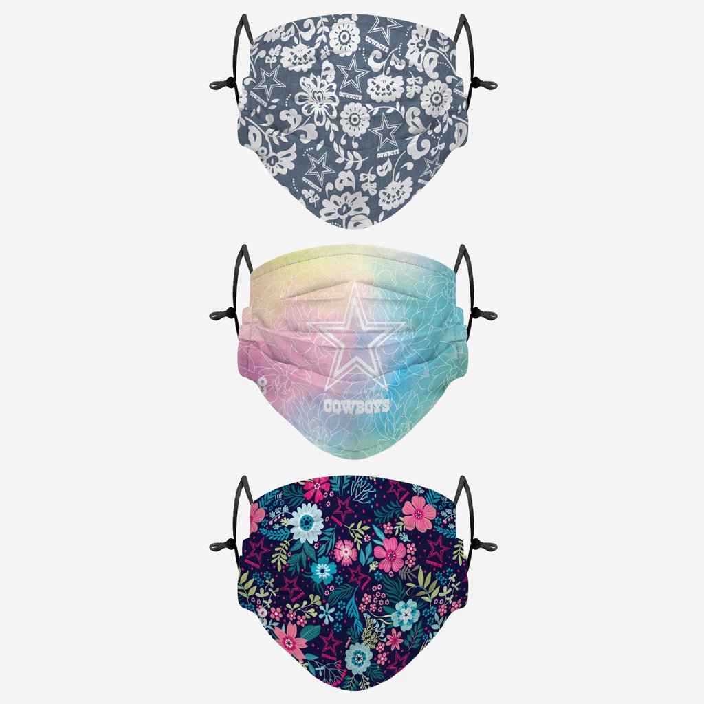 FOCO NFL Face Cover 3 Pack Dallas Cowboys Multicolor 2