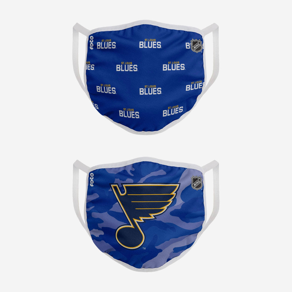 St Louis Blues Clutch 2 Pack Face Cover FOCO
