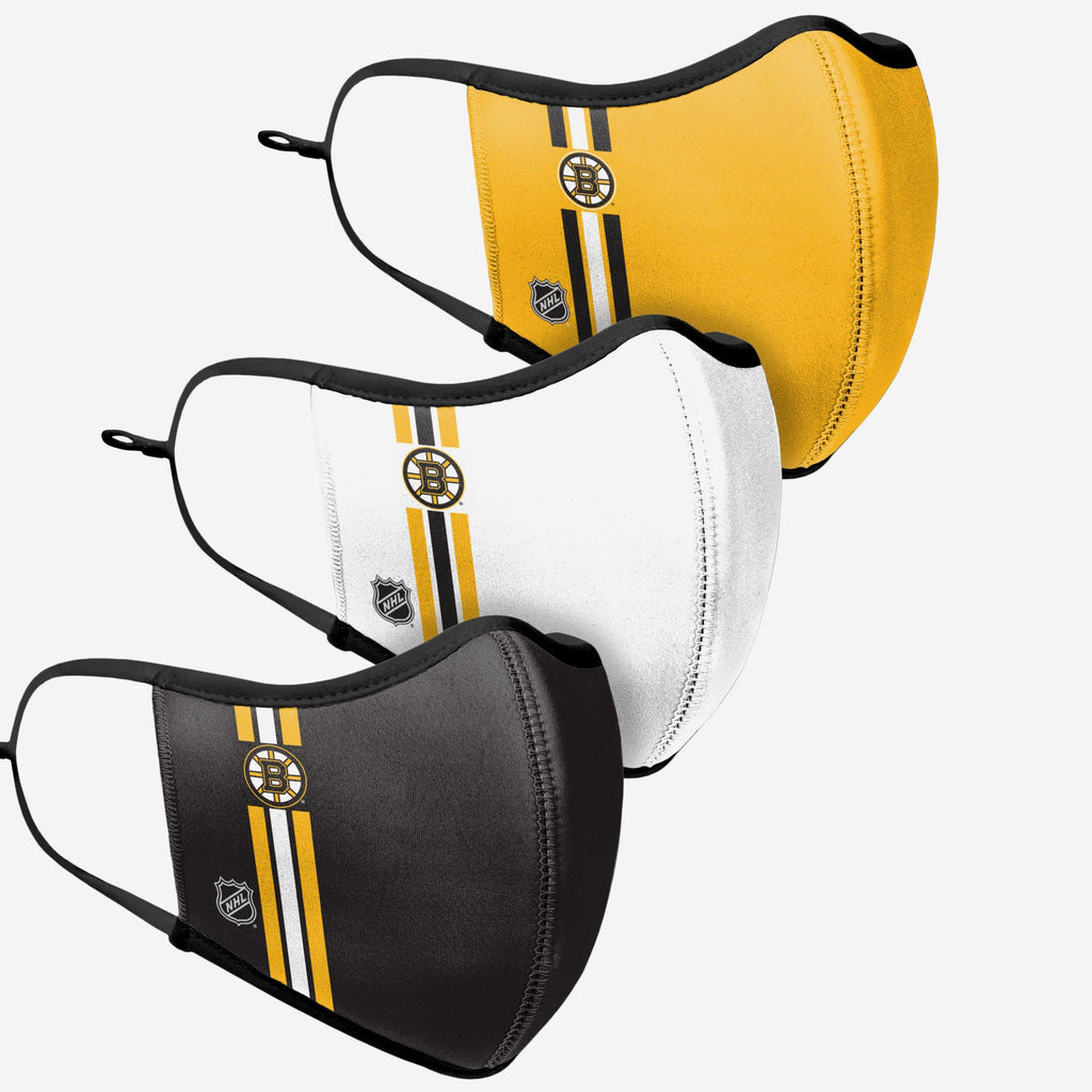 FOCO Boston Bruins Face Cover 3 Pack Unisex 4