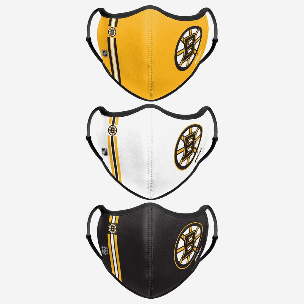 FOCO Boston Bruins Face Cover 3 Pack Unisex 2