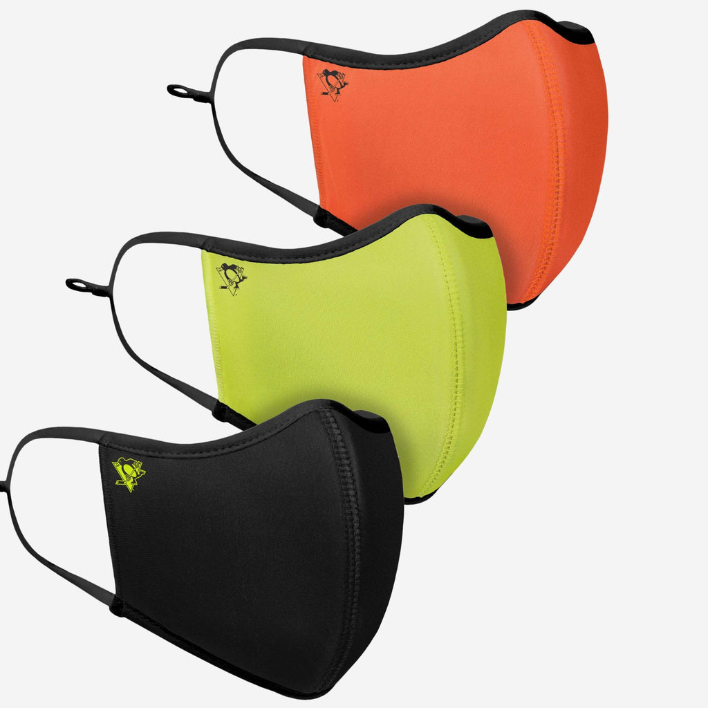 FOCO Pittsburgh Penguins Highlights Sport Face Cover 3 Pack Unisex 4