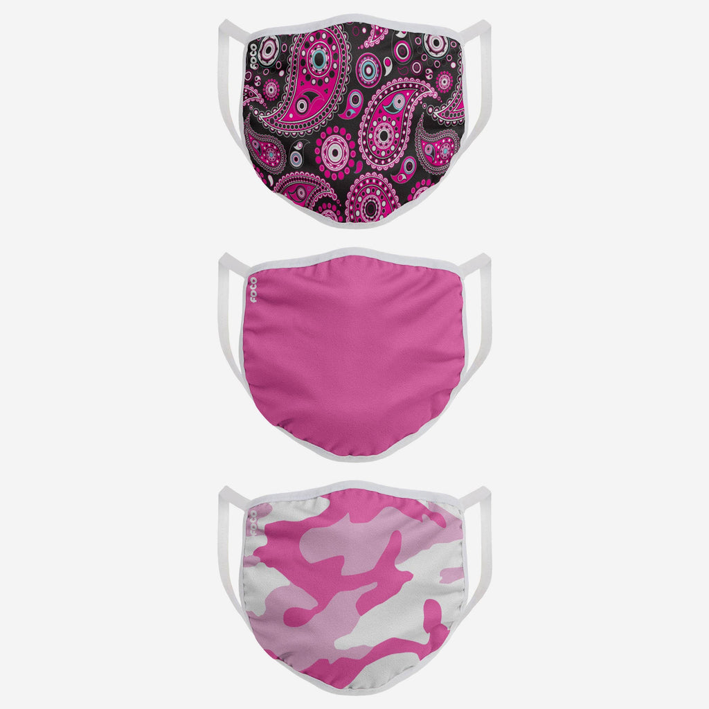 FOCO Pink Patterns Face Cover Unisex 3