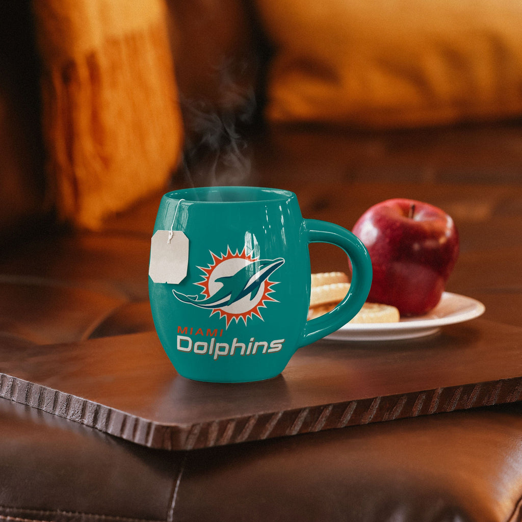 Tazza Ufficiale Miami Dolphins - Righe Classiche, Capacità 450 Ml - Per Caffè E Tè, Regalo Per Fans - 3