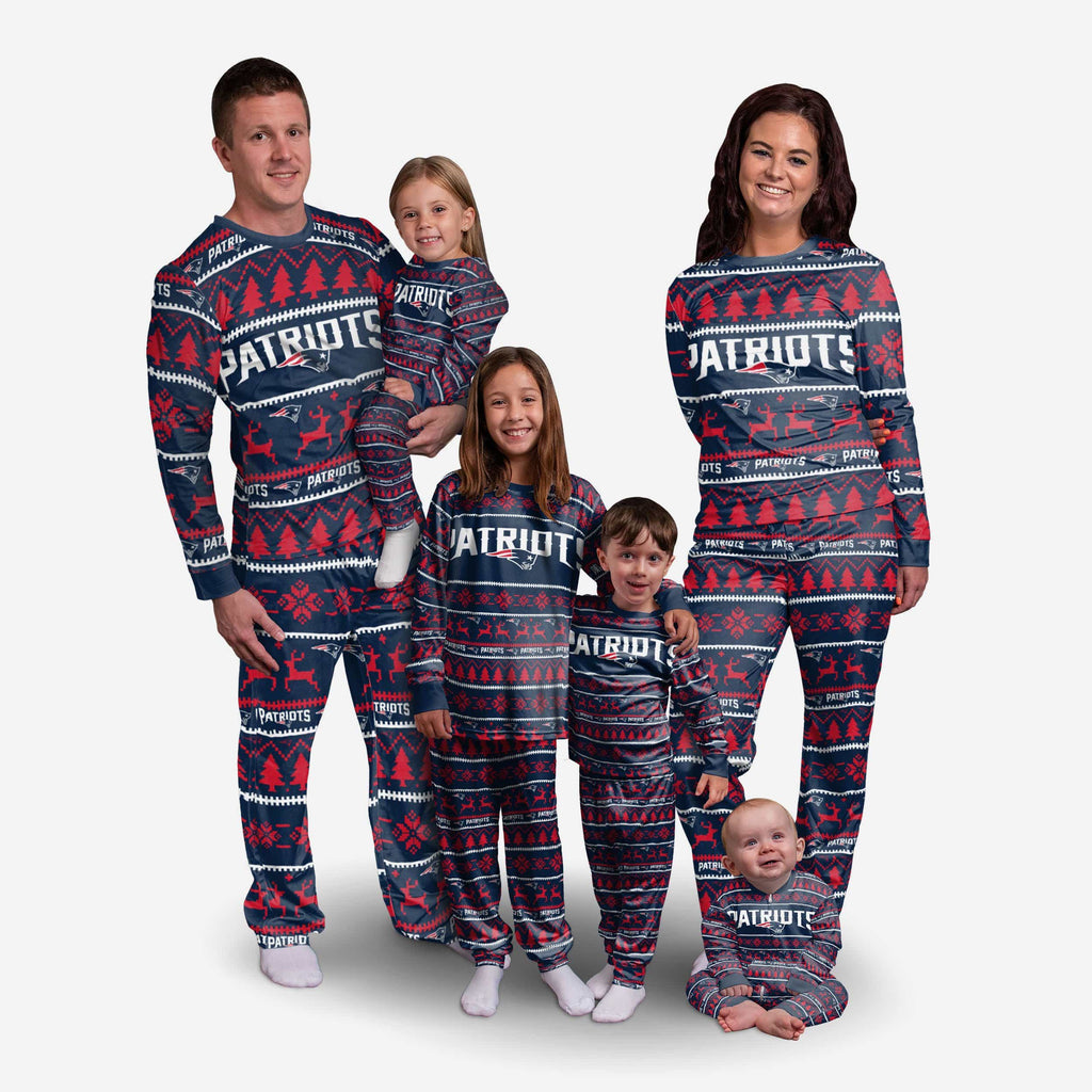 New England Patriots Family Holiday Pajamas FOCO