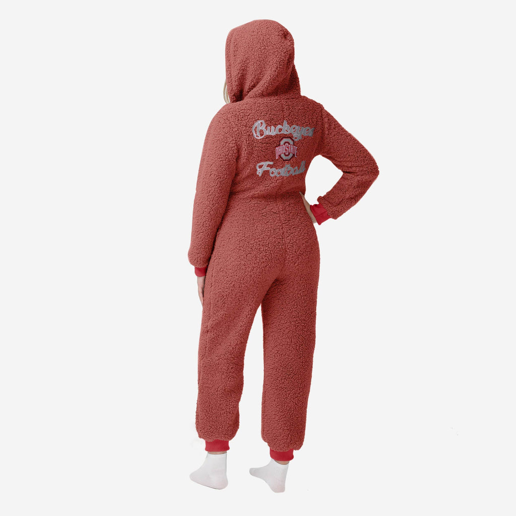 FOCO Ohio State Buckeyes Damen Sherpa Einteilige Pyjamas - S 3