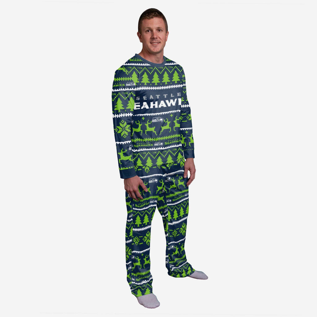 Seattle Seahawks Family Holiday Pajamas FOCO S - FOCO.com