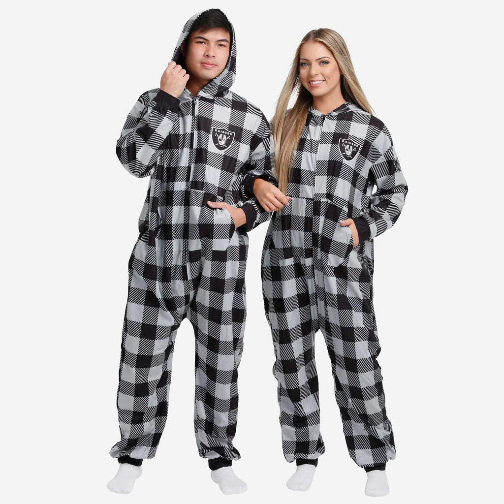 FOCO Las Vegas Raiders One Piece Pajamas Black/Red XL 2