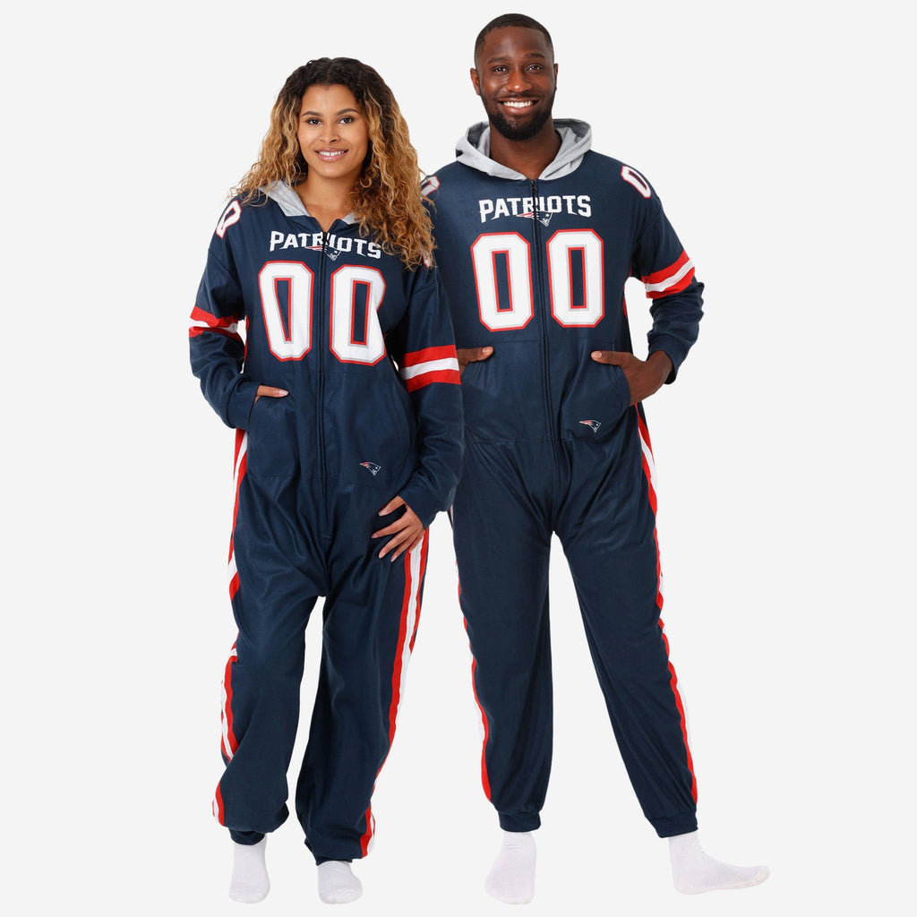 New England Patriots Gameday Ready One Piece Pajamas FOCO