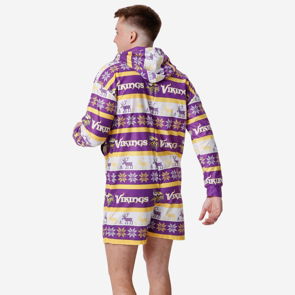 FOCO Minnesota Vikings Einteiliger Kurz-Schlafanzug Lila Herren L 3