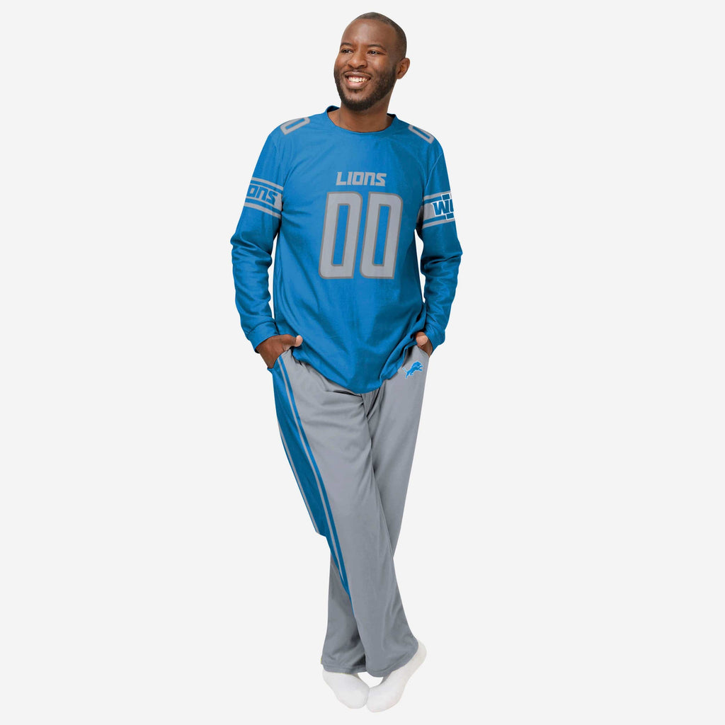FOCO Detroit Lions Lounge Shirt Blue S Men 4